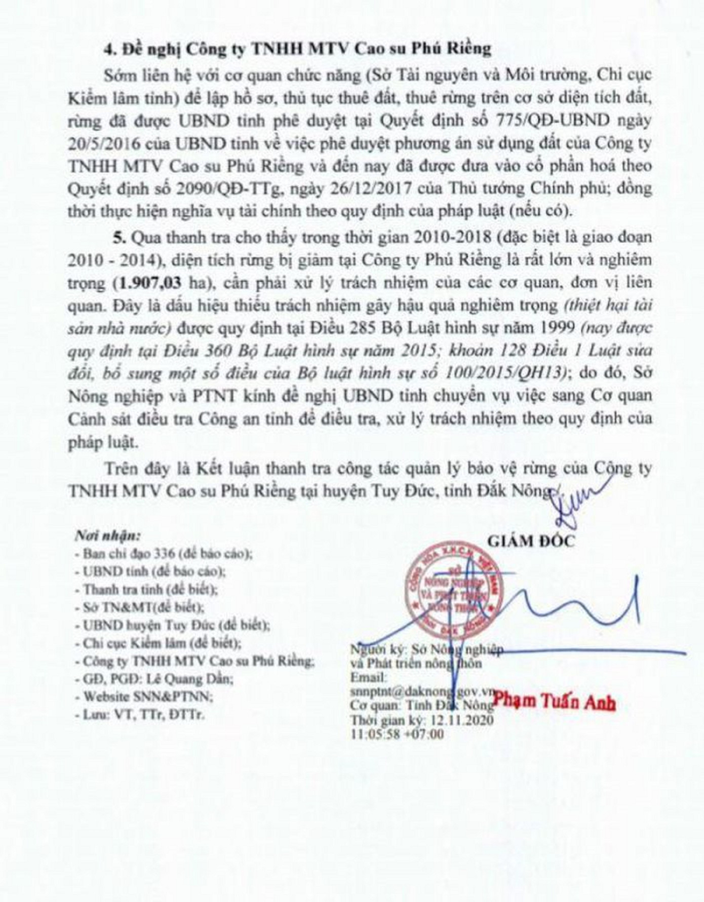 Gần 2.000 ha rừng tự nhiên suy giảm, Đắk Nông đề nghị chuyển cơ quan điều tra ảnh 1