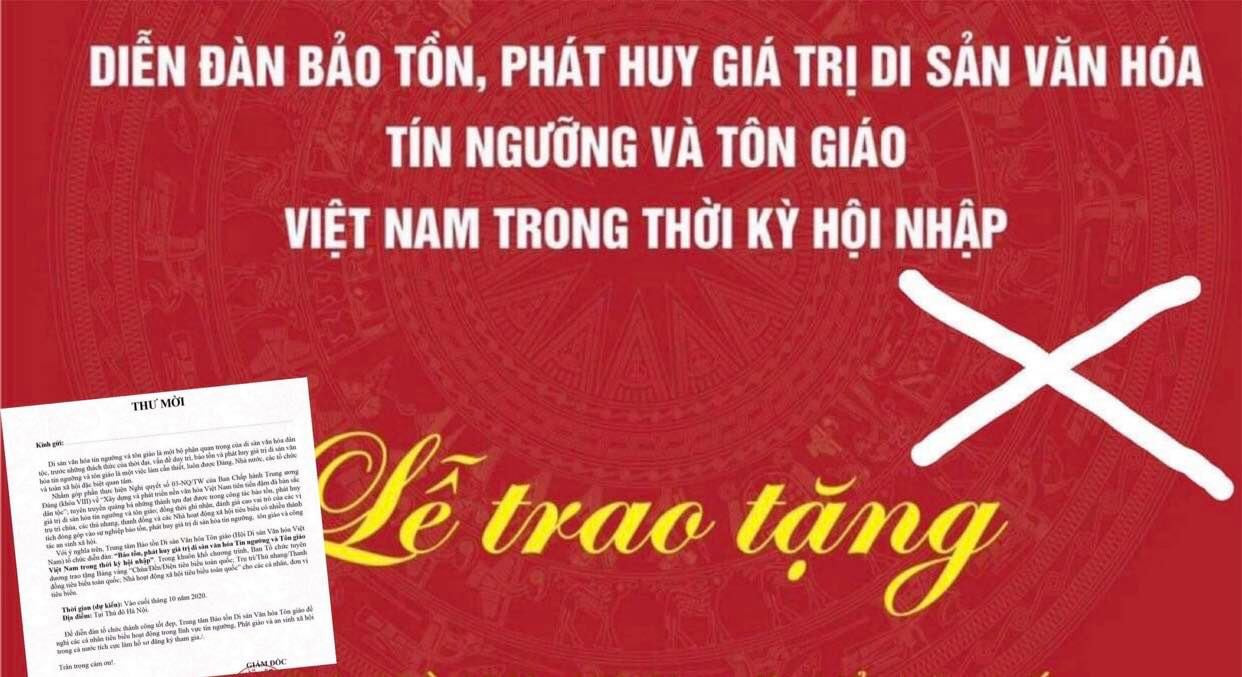 Hội yêu cầu dừng tổ chức và thu hồi tất cả các văn bản liên quan Yêu cầu dừng tổ chức diễn đàn có dấu hiệu lợi dụng tín ngưỡng để trục lợi ảnh 1