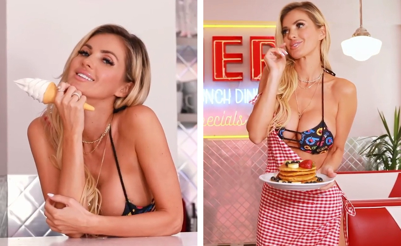 ‘Quốc bảo nhan sắc Ukraine’ hoá nữ phục vụ sexy với bikini ảnh 1