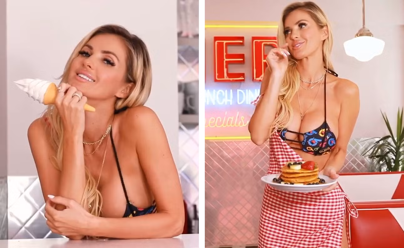 ‘Quốc bảo nhan sắc Ukraine’ hoá nữ phục vụ sexy với bikini ảnh 1