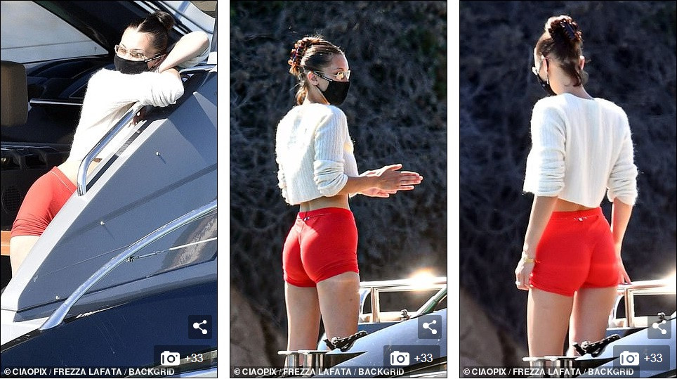 Bella Hadid và Hailey Bieber đọ dáng với bikini bé xíu trên du thuyền ảnh 9