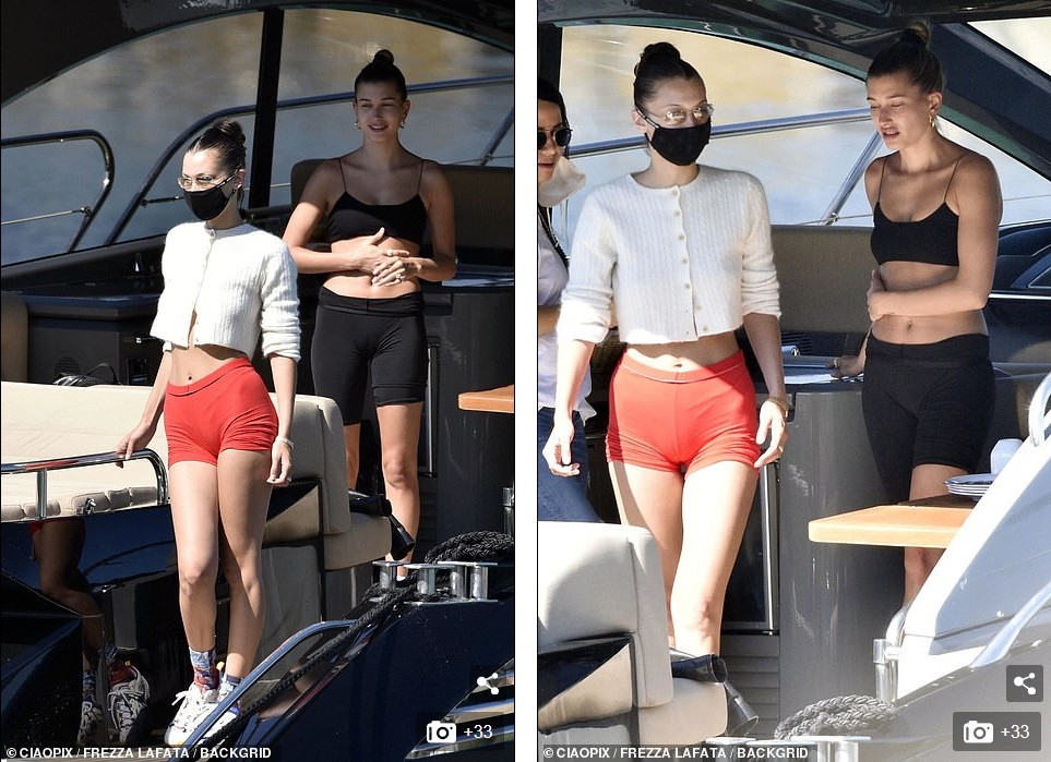 Bella Hadid và Hailey Bieber đọ dáng với bikini bé xíu trên du thuyền ảnh 8