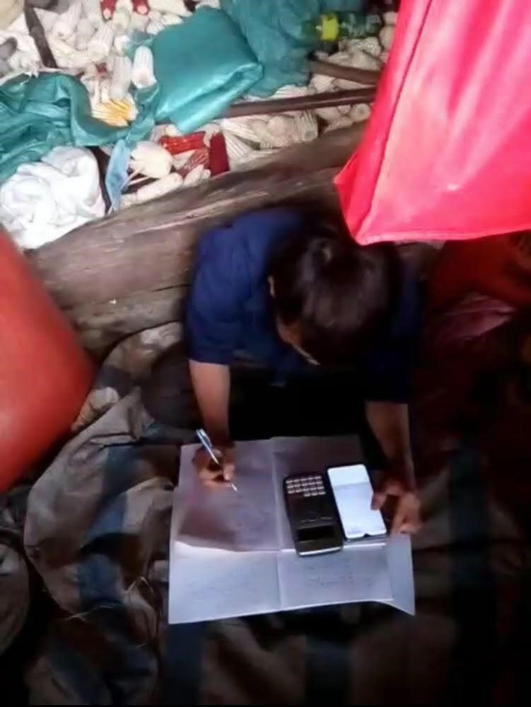 Học sinh vùng cao Việt Bắc kê cuốc ngồi giữa nương ngô học trực tuyến ảnh 2