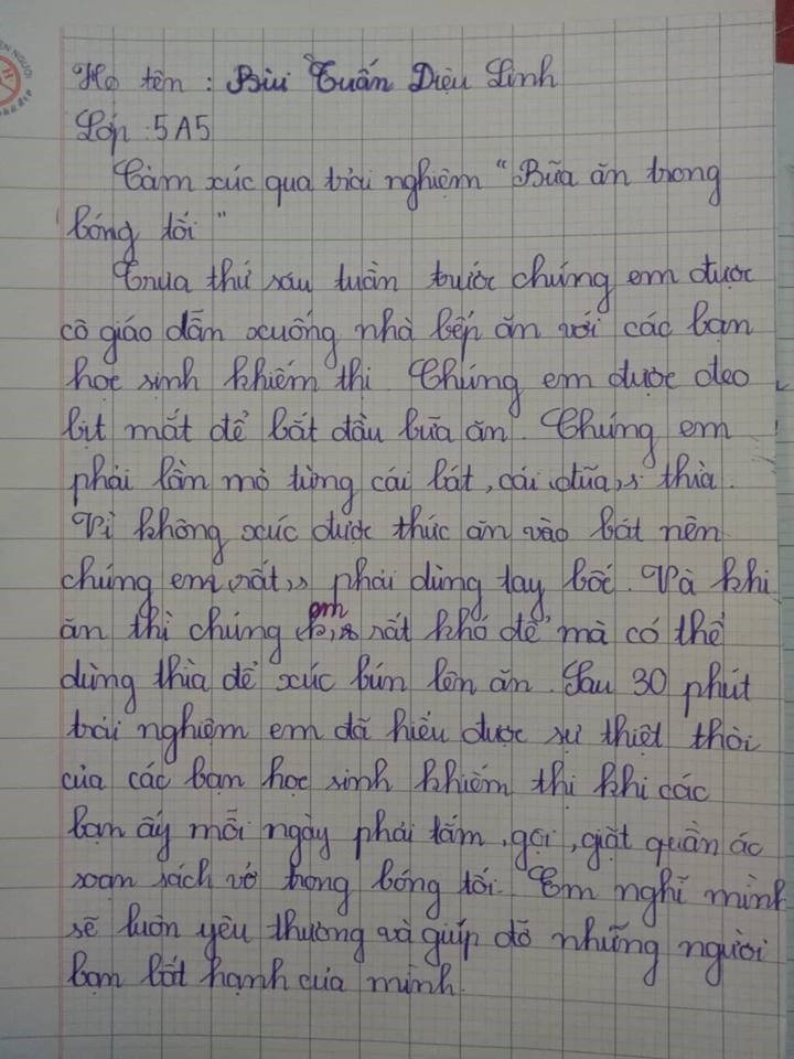 Xúc động với trải nghiệm bữa ăn bóng tối của học sinh ảnh 6