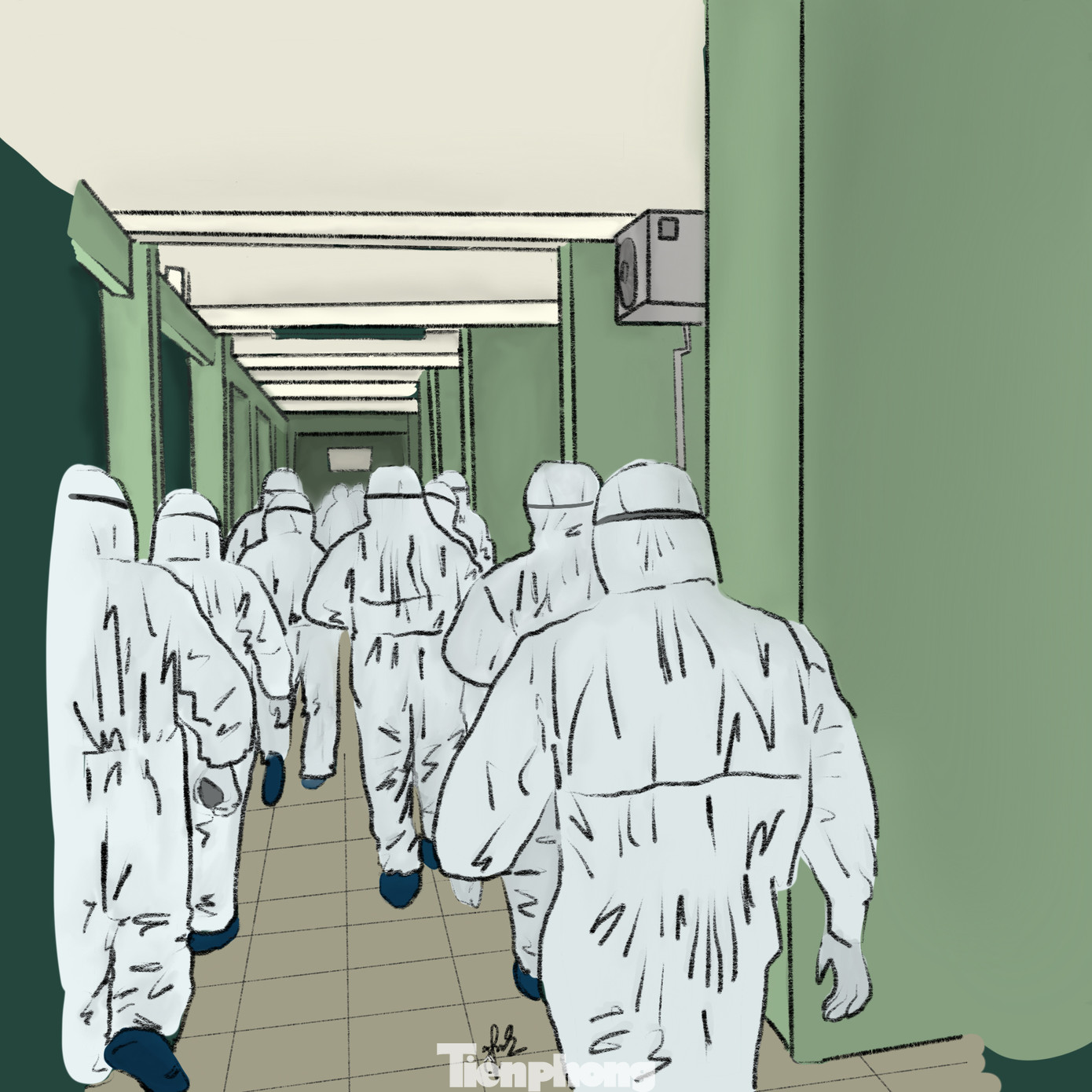 Nữ sinh vẽ tranh tri ân những 'người hùng' giữa tâm dịch ảnh 3