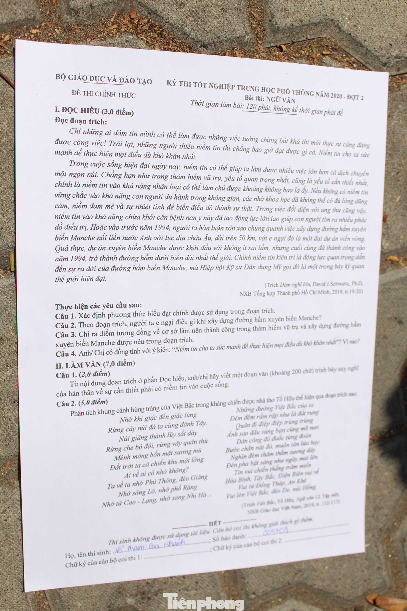 Đề Văn vừa sức, nhiều thí sinh Đà Nẵng tự tin lấy 6, 7 điểm ảnh 2