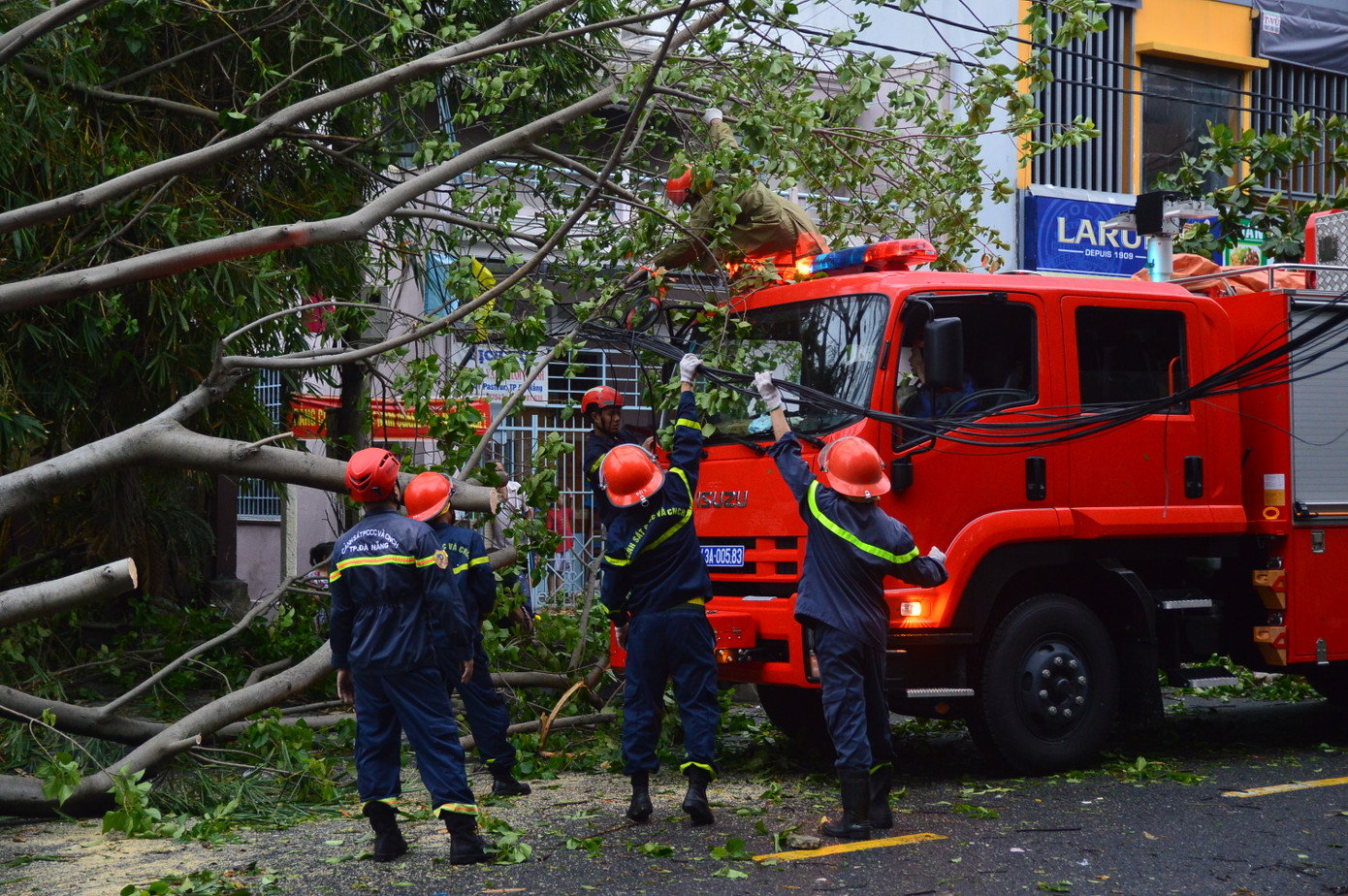 Bão tan, dân Đà Nẵng cùng lực lượng chức năng dọn dẹp đường phố ảnh 9