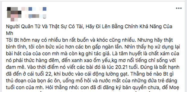 Mẹ Jack đăng đàn bức xúc lúc nửa đêm, netizen nghi do clip K-ICM làm mới hit “Sóng gió” ảnh 1