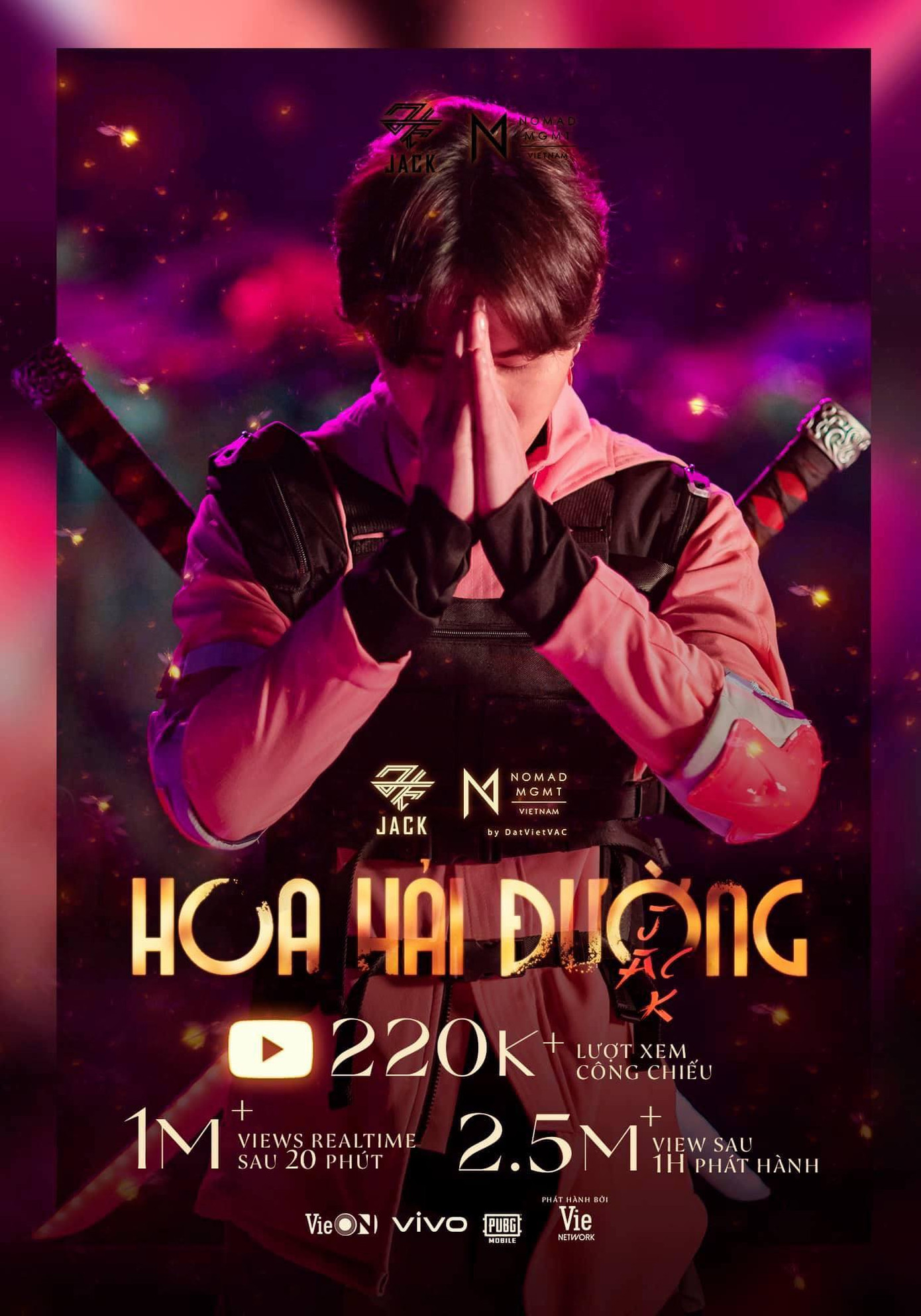 Vừa ra mắt, MV “Hoa Hải Đường” của Jack ngay lập tức đạt thành tích đáng ngưỡng mộ ảnh 1