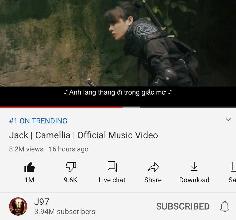 MV “Hoa Hải Đường” của Jack chưa đầy 16 tiếng đã “càn quét” nhiều BXH thế giới ảnh 4