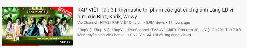 "Rap Việt" nhanh chóng sở hữu vị trí Top trending YouTube. (Ảnh chụp màn hình) Đạo diễn Nguyễn Quang Dũng nói về “Rap Việt“: “Nghệ sĩ sáng tác hãy cẩn thận, dè chừng“ ảnh 1