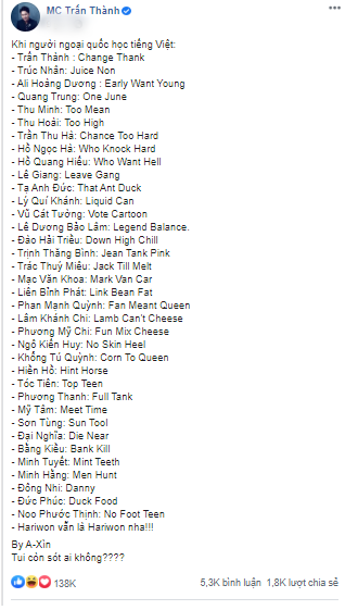 Trấn Thành tình nguyện làm “thầy giáo” dạy tiếng Việt cho fan nước ngoài “đam mê” V-Biz ảnh 1