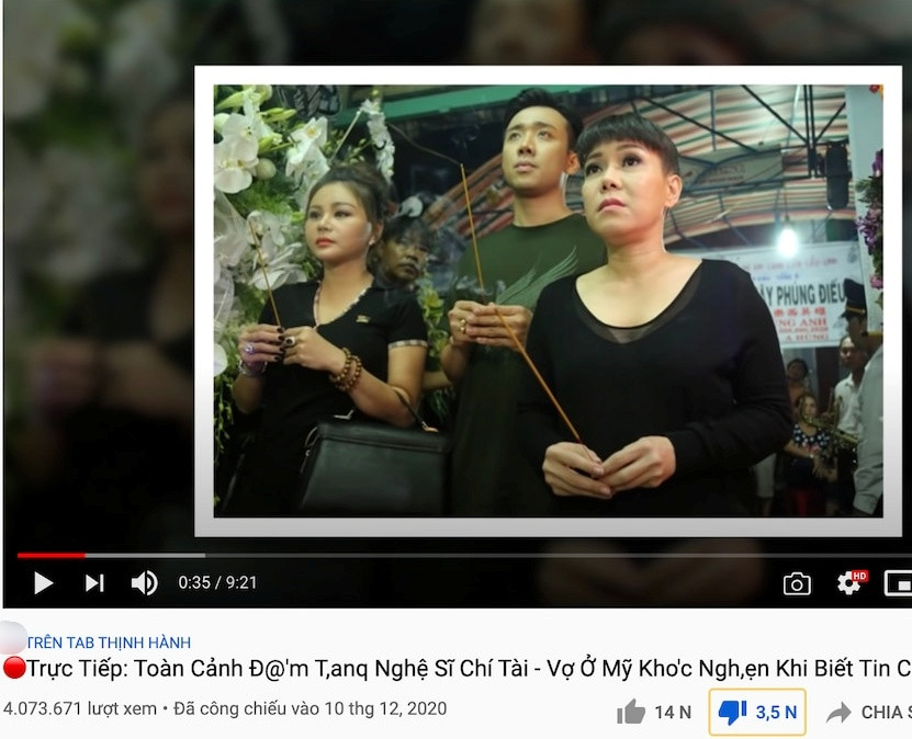 Phẫn nộ trước việc loạt kênh YouTube đăng video giả “trực tiếp đám tang nghệ sĩ Chí Tài” ảnh 2