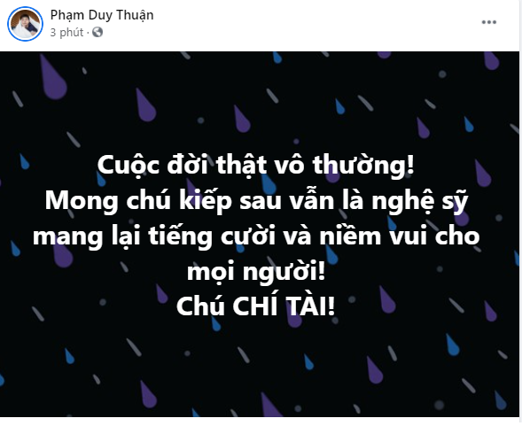 Loạt nghệ sĩ V-Biz bàng hoàng trước thông tin danh hài Chí Tài qua đời vì đột quỵ ảnh 6