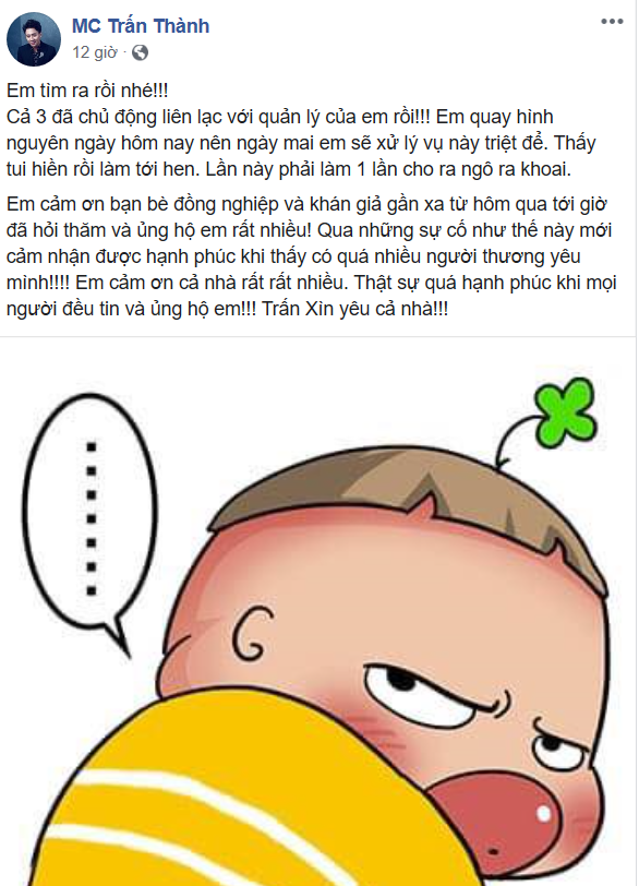 Trấn Thành công bố tìm được người tung tin, đã tổ chức ghi hình để xử lý trước pháp luật ảnh 1