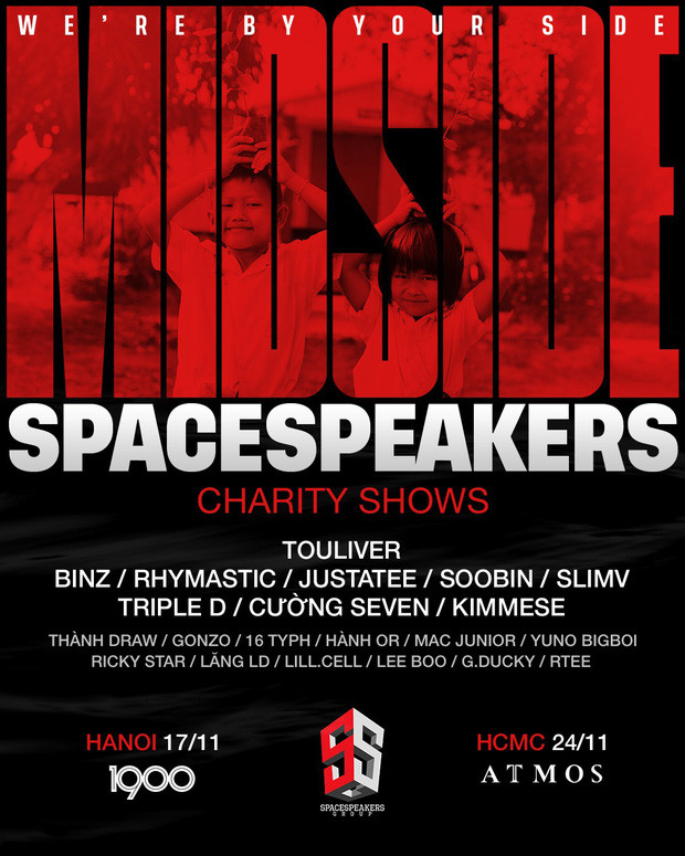 SpaceSpeakers làm show diễn ủng hộ miền Trung: Hội anh em Rap Việt tham dự hết! ảnh 2
