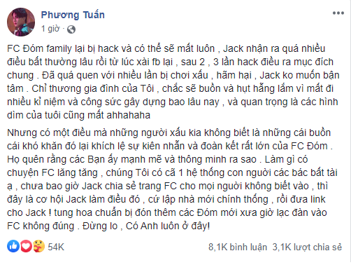 Jack nói gì trước nghi vấn FC “lục đục”, fanpage liên tục bị “hack”? ảnh 1