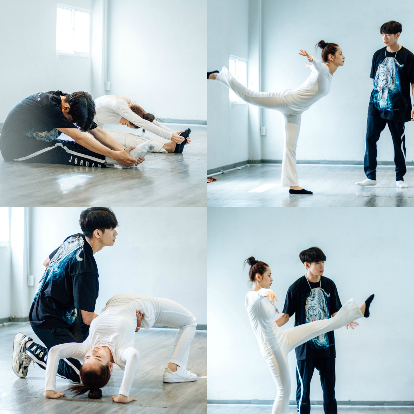 Quang Đăng hướng dẫn Chi Pu thực hiện vũ đạo “Cung đàn vỡ đôi” trong phòng tập ảnh 2