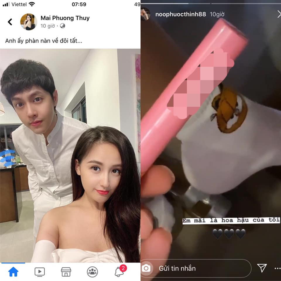 Noo Phước Thịnh - Mai Phương Thúy “dính như sam”, gây sốt với nhiều cử chỉ thân mật ảnh 2