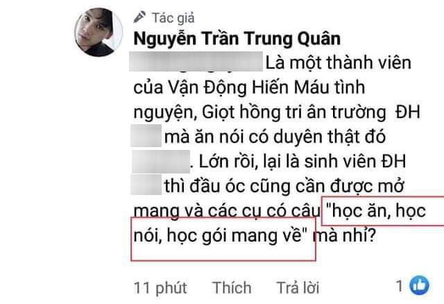 Những lần phát ngôn gây tranh cãi của Nguyễn Trần Trung Quân trên mạng xã hội ảnh 1