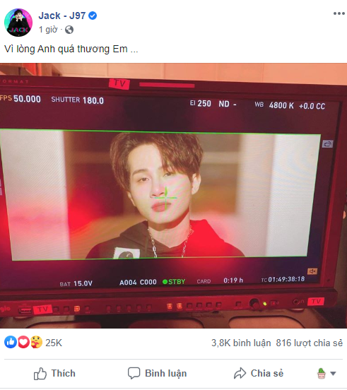 Đăng ảnh “thả thính” fan, phải chăng Jack sắp tung sản phẩm mới dành tặng nhà Đóm? ảnh 1