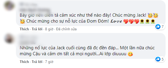 Dòng bình luận đầy tự hào của fan Jack gửi đến nam ca sĩ - Ảnh: FBNV Đại diện Việt Nam tại MTV EMA 2020, Jack thắng giải “Best Southeast Asia Act“ ảnh 2