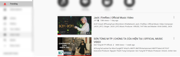 “Đom Đóm” vượt qua “Chúng Ta Của Hiện Tại” chiếm No.1 Top trending YouTube Việt Nam ảnh 1