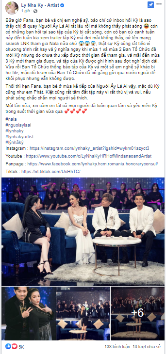 Lý Nhã Kỳ nói gì về chuyện đi quay "Người Ấy Là Ai" nhưng không được phát sóng? ảnh 1