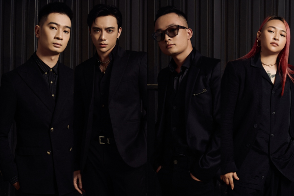 Binz “gác” màu hồng, cùng anh em nhà SpaceSpeakers diện suit đen cực “chanh sả" ảnh 3