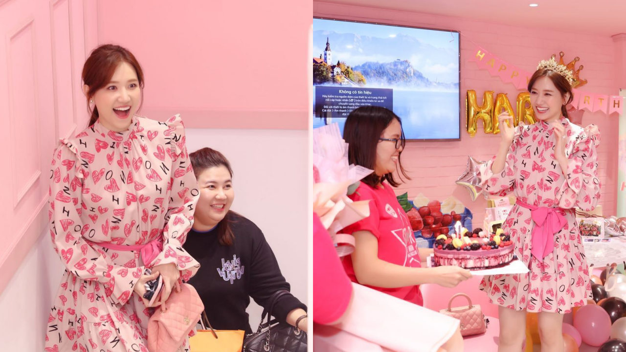 Hari Won được fan tổ chức sinh nhật ngập sắc hồng, tiết lộ đang làm talkshow về gia đình ảnh 1