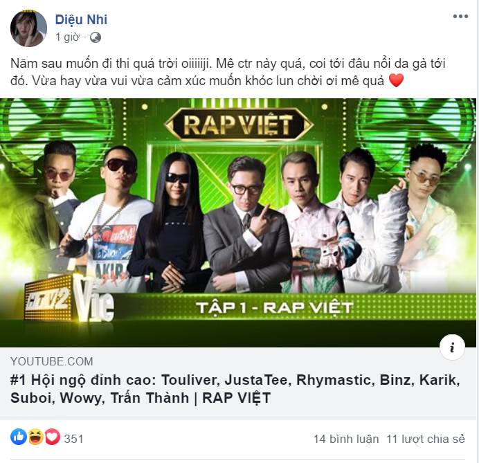 Diệu Nhi “thổ lộ” mơ ước đi thi show Rap Việt, khán giả đồng loạt thả icon khó đỡ ảnh 1
