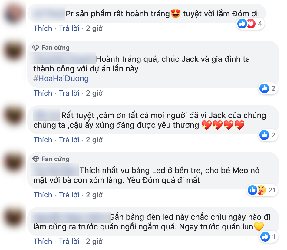 Phần bình luận của khán giả dành cho dự án của cộng đồng fan của Jack. Fan Jack chi tiền đầu tư “khủng” để quảng bá cho sản phẩm sắp ra mắt của thần tượng ảnh 7