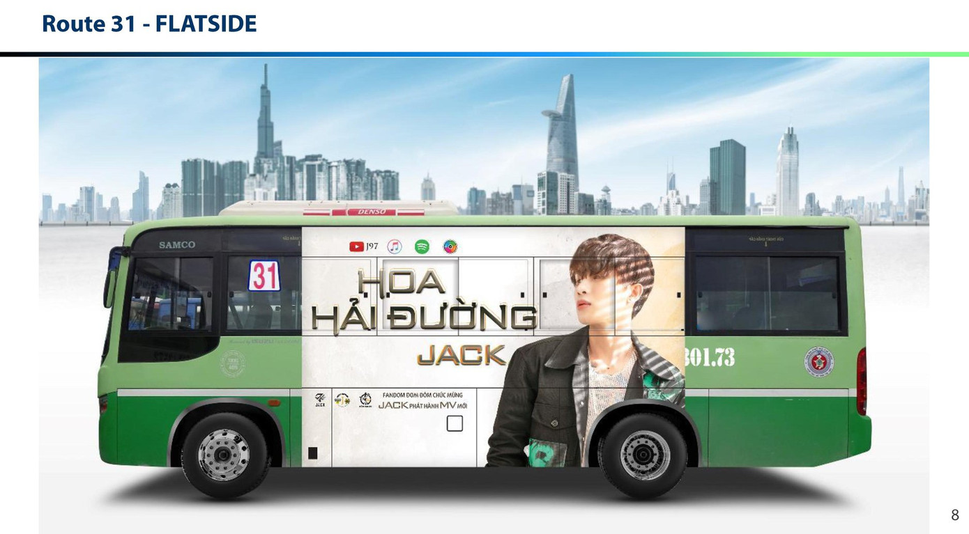 Hình ảnh Jack và MV "Hoa Hải Đường" trên các tuyến xe buýt. Fan Jack chi tiền đầu tư “khủng” để quảng bá cho sản phẩm sắp ra mắt của thần tượng ảnh 3