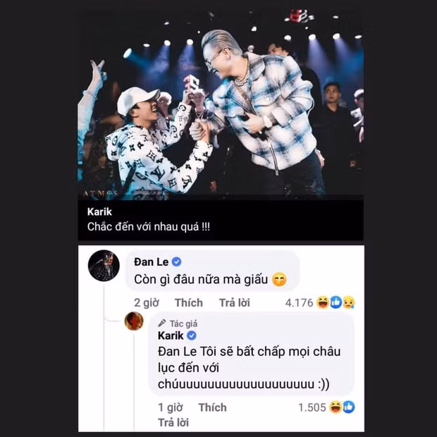 Karik bất ngờ đáp trả bình luận “thả thính” của Binz, netizen đồng thanh gọi tên Châu Bùi ảnh 1