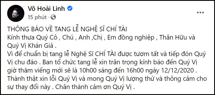 2 nghệ sĩ Hoài Linh và Việt Hương không thể theo tiễn cố nghệ sĩ Chí Tài về Mỹ ảnh 1
