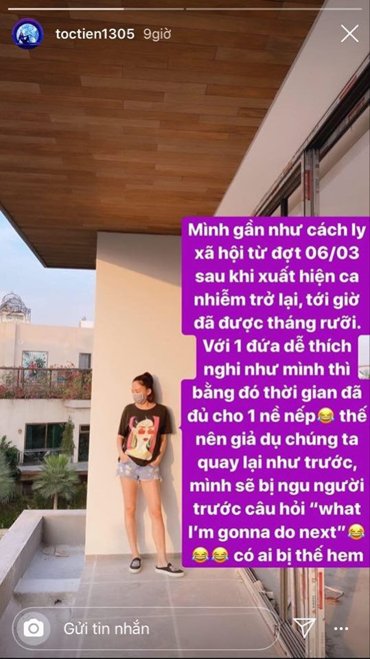 Sao Việt cách ly ngày 20: Minh Tú mặc quần ngắn cũn, đọ eo bé xíu với Khởi My ảnh 10