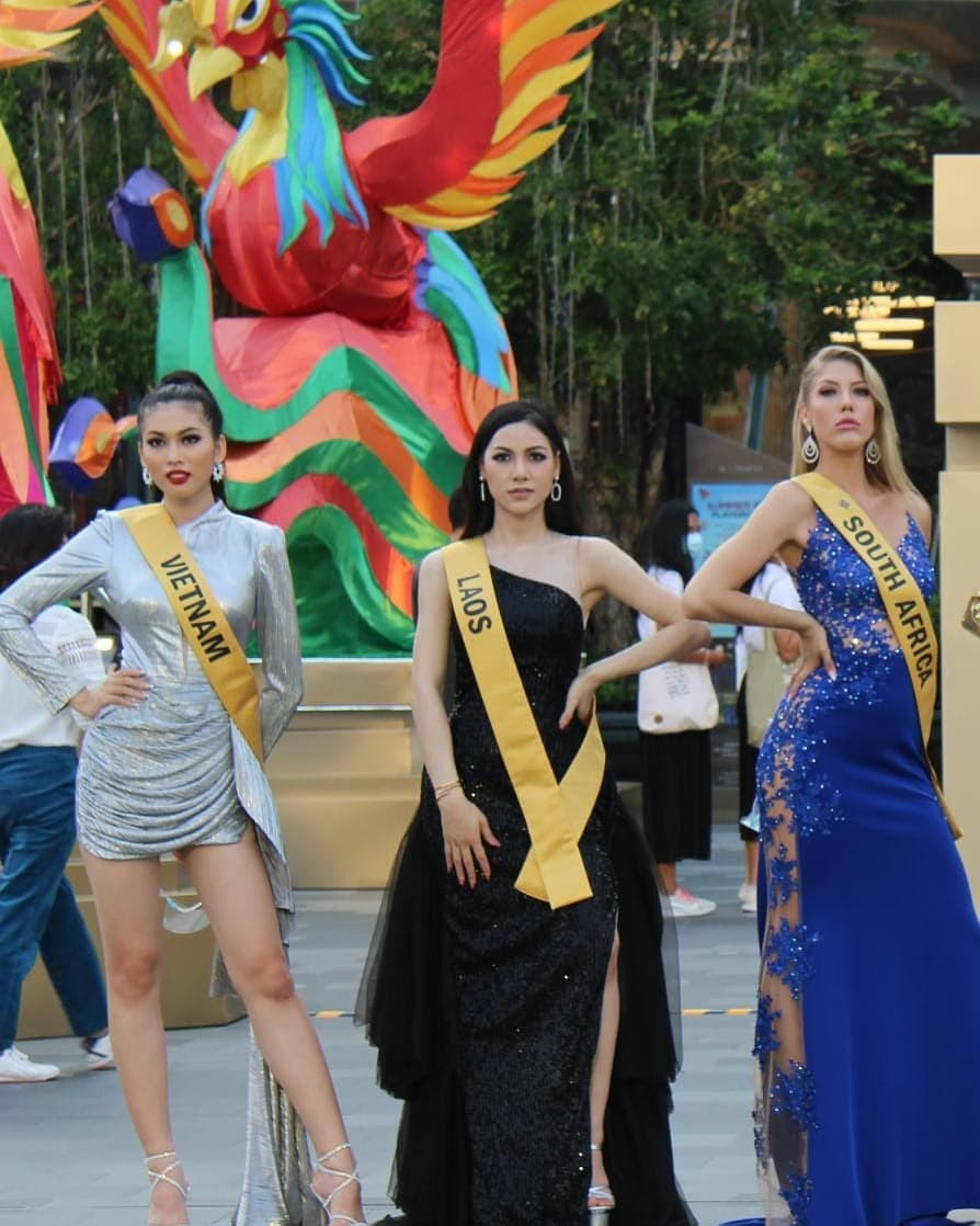 Á hậu Ngọc Thảo hô vang 'Việt Nam' trong họp báo tại Miss Grand ảnh 9