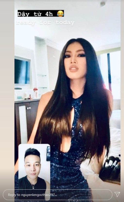 Mặc lại váy lục sắc của Hương Giang, Ngọc Thảo nổi bật tại buổi chụp hình ở Miss Grand ảnh 2