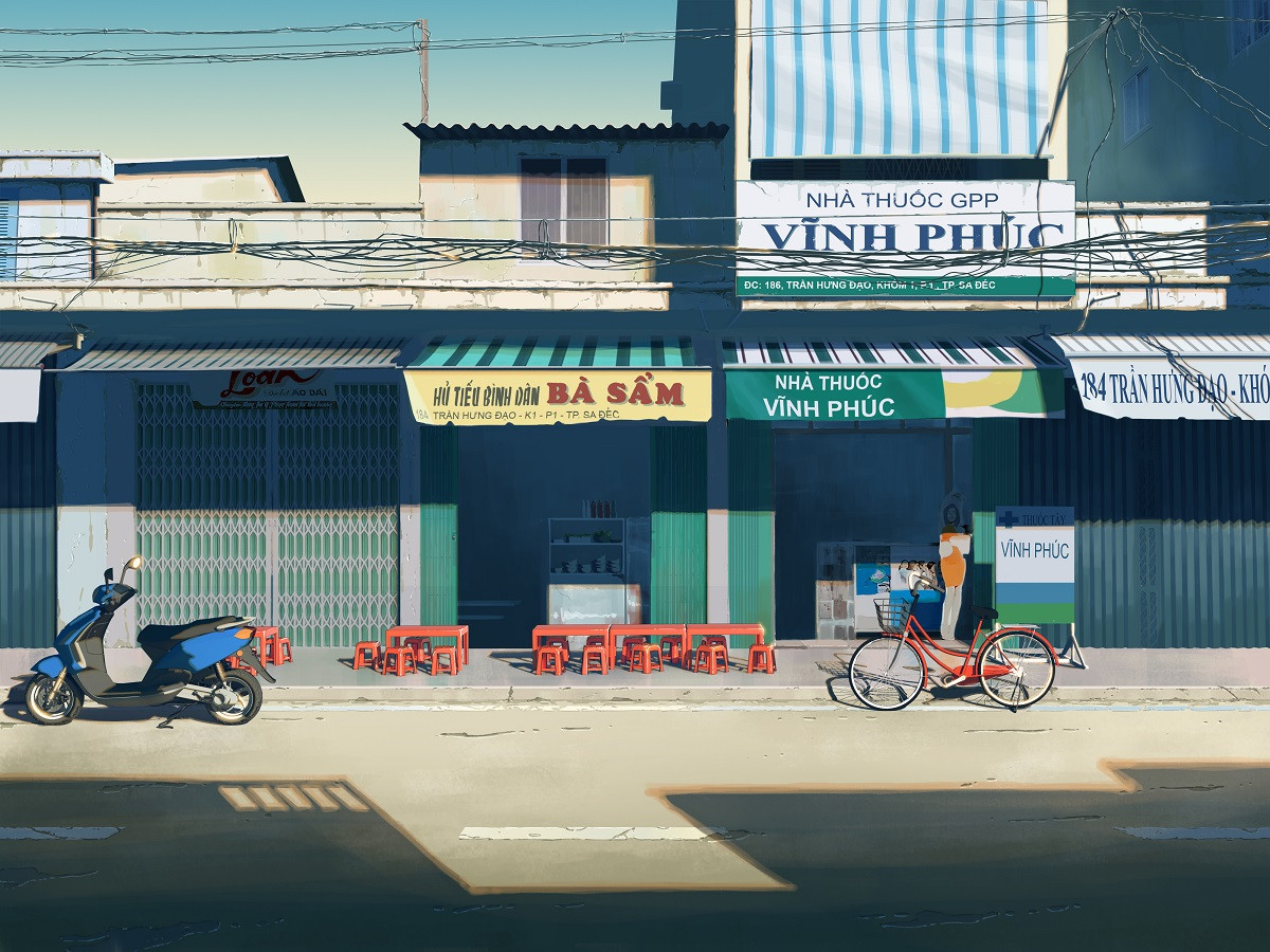 Đồng Tháp sống động “như phim” qua tranh vẽ của chàng sinh viên Đỗ Minh Hải ảnh 5