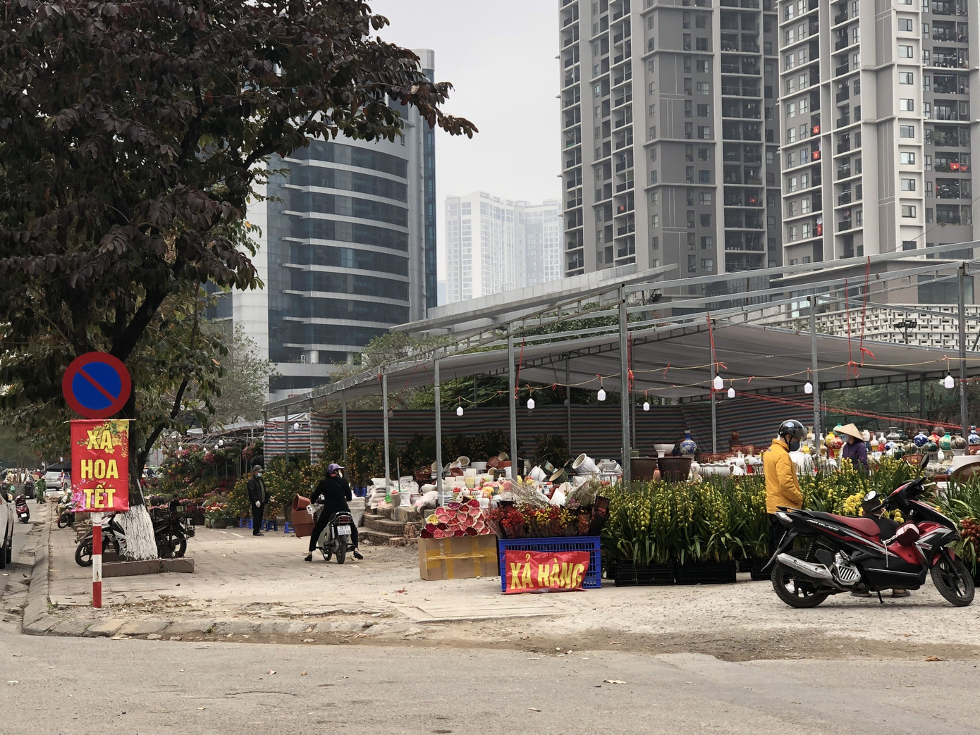 Dịch COVID-19 bùng phát, tiểu thương bán hoa Tết đồng loạt treo biển xả hàng ảnh 3