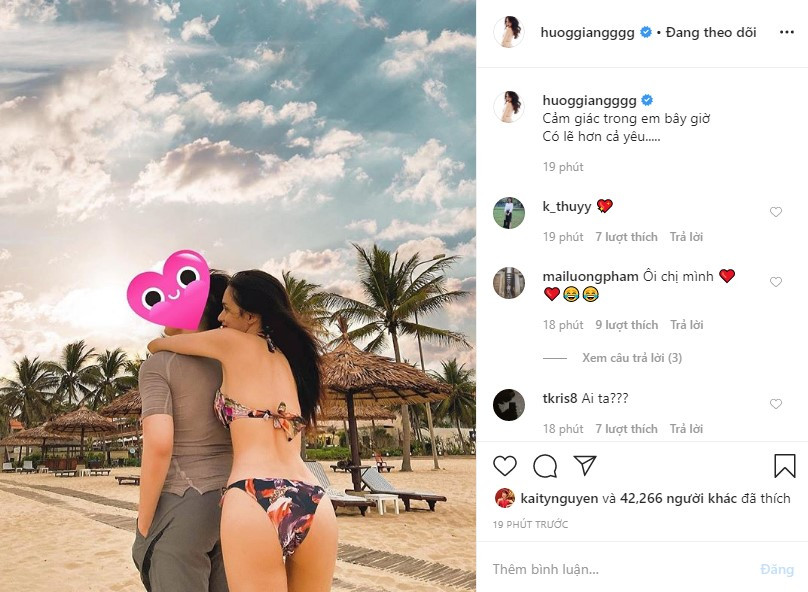 'Hoa hậu chuyển giới' Hương Giang diện bikini ‘bỏng rẫy’ ôm trai lạ ảnh 1