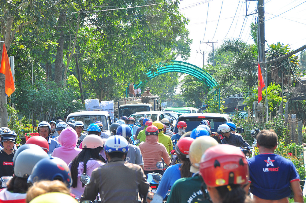 Xe kẹt cứng ở làng hoa Sa Đéc lớn nhất miền Tây ảnh 8