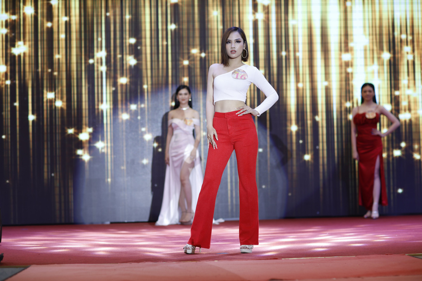 Các thí sinh khoe sắc trong bán kết Hoa khôi Đại học Nam Cần Thơ ảnh 4