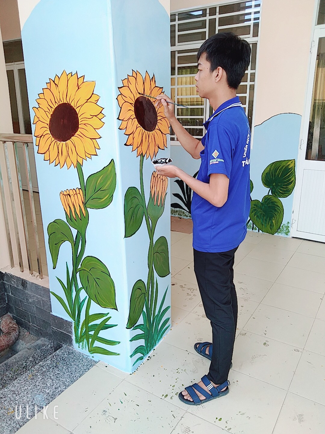 Biến tường cũ kỹ thành bức tranh sinh động đầy màu sắc ảnh 4