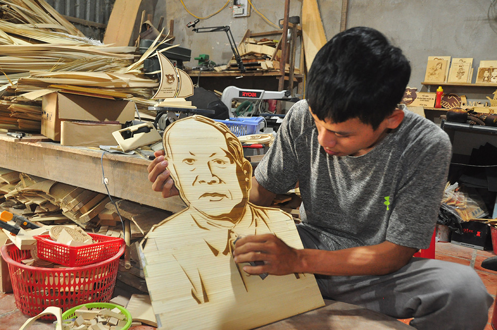 Độc đáo tranh bằng lá thốt nốt của chàng trai 9X An Giang ảnh 4