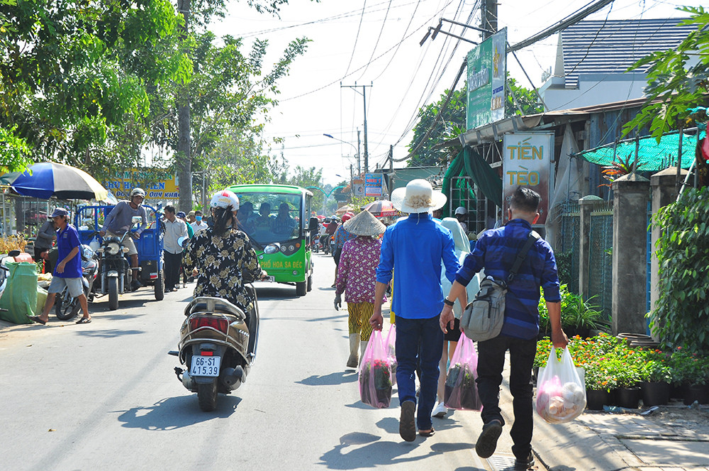 Xe kẹt cứng ở làng hoa Sa Đéc lớn nhất miền Tây ảnh 10