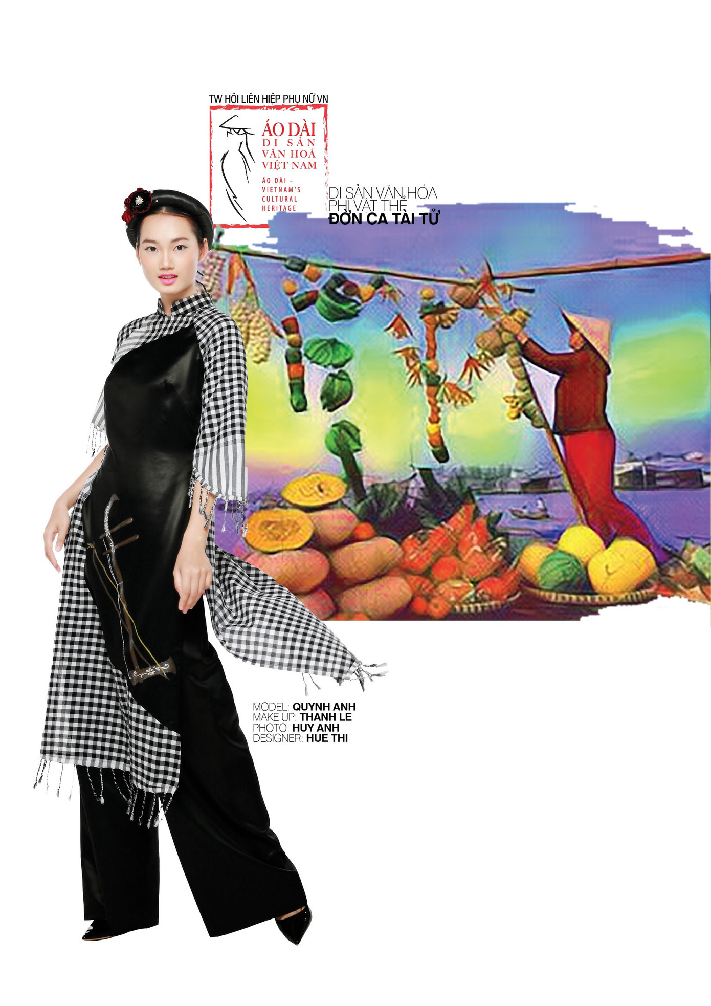 Đờn ca tài tử được khắc họa ấn tượng trên áo dài Việt Nam ảnh 4