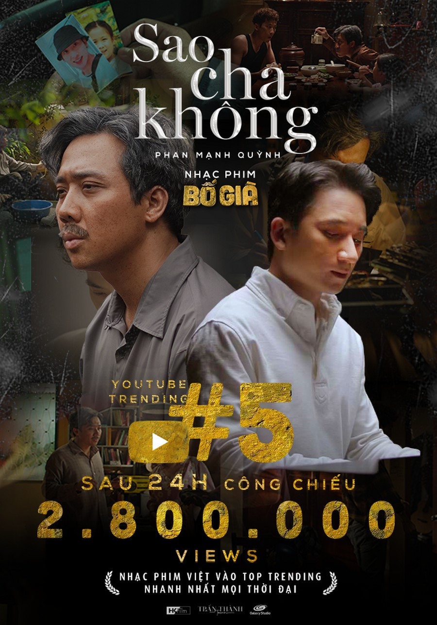 “Bố Già” tạo nhiều kỷ lục doanh thu, nhạc phim cũng leo Top 5 Trending YouTube ảnh 1