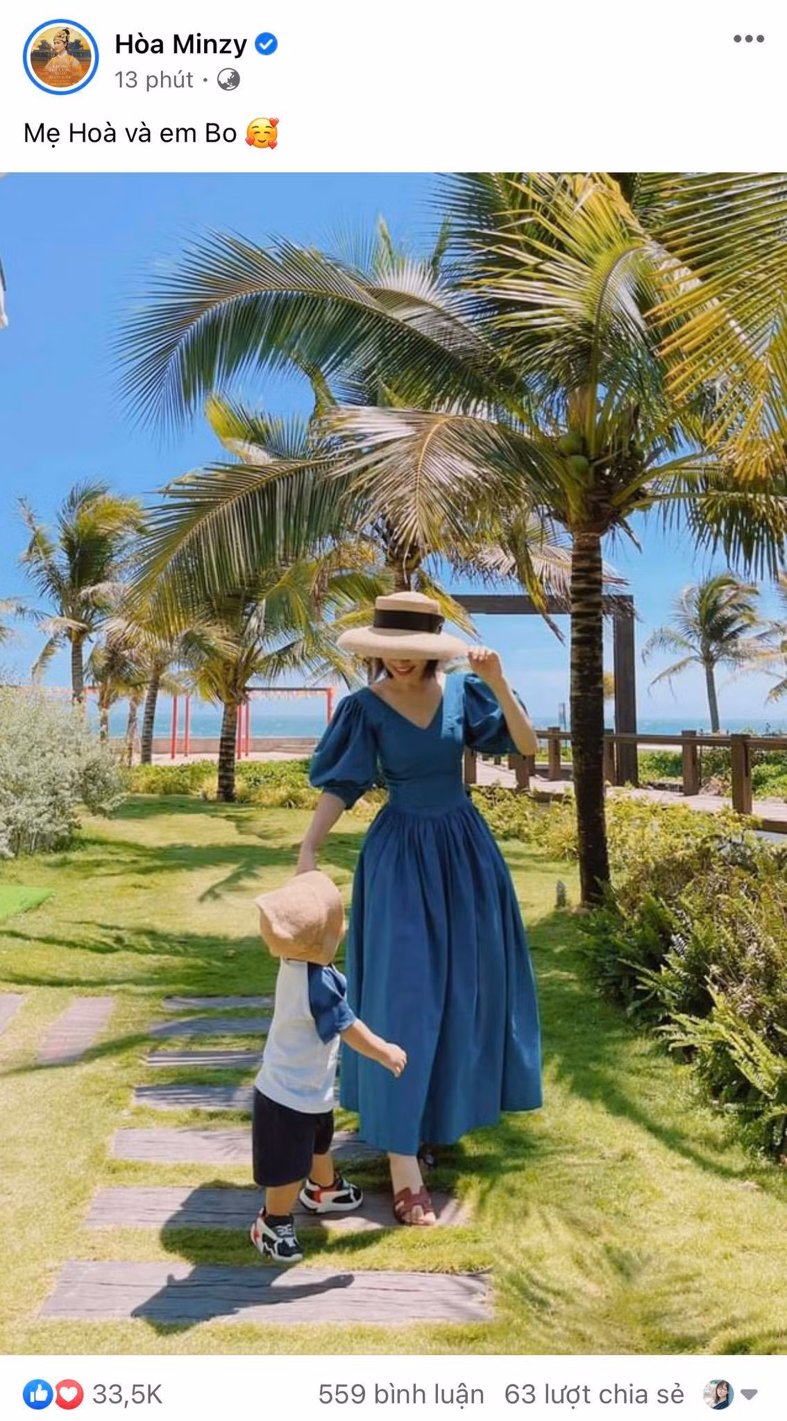 Hòa Minzy lần đầu đăng ảnh cùng con trai sau cả năm giấu kín, tiết lộ tên ở nhà của em bé ảnh 1