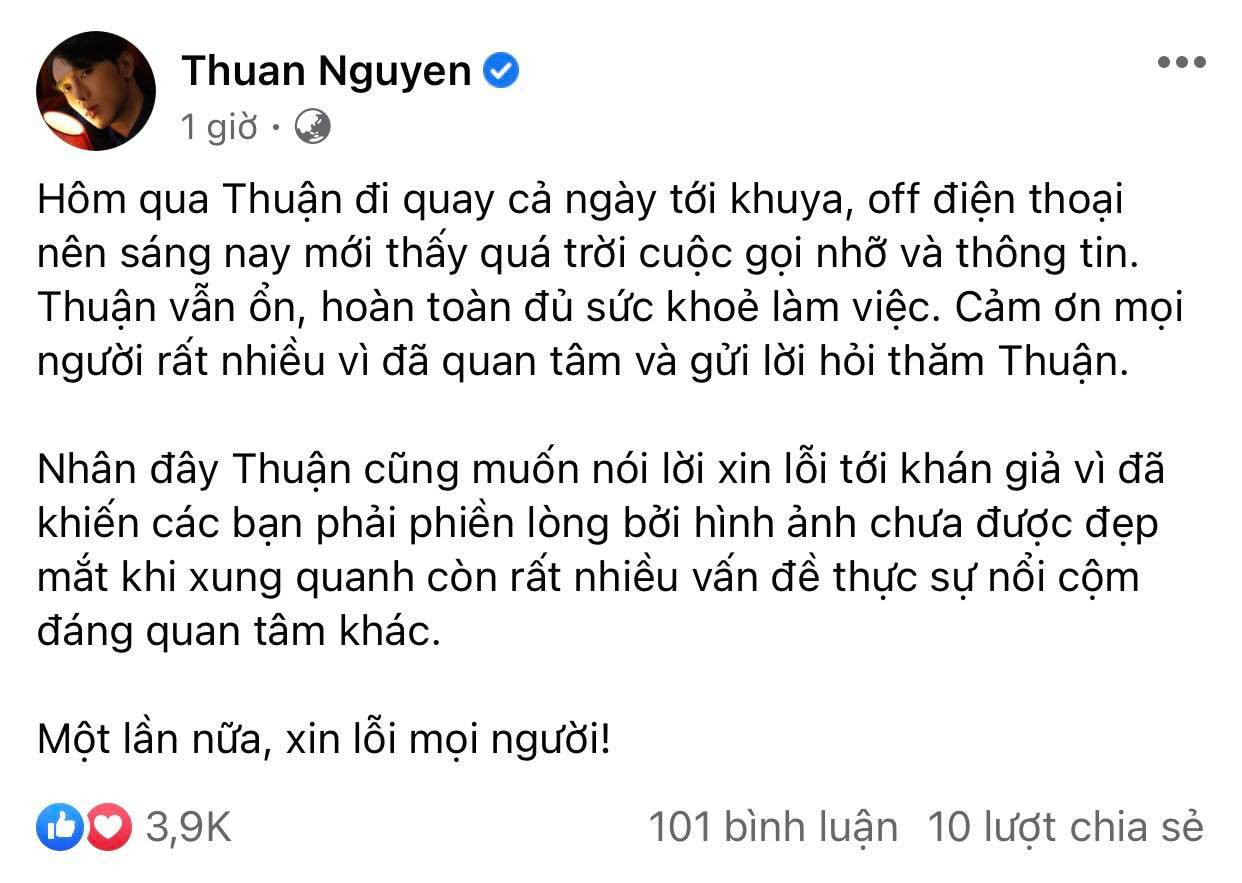 Thuận Nguyễn chính thức lên tiếng sau khi gây xôn xao MXH với bức ảnh gầy trơ xương ảnh 1